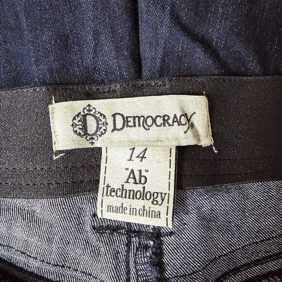 Democracy Women’s 14 Blue Ab Technology Skinny Jeans Stretch Dark Wash Denim - Picture 7 of 15